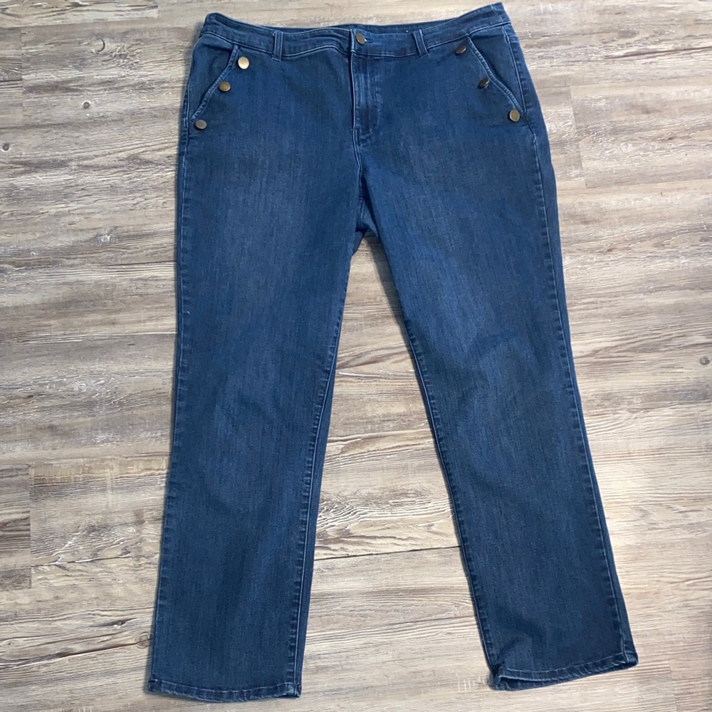 GUC CHRISTOPHER & BANKS Sailor Button Pocket Jeans 16